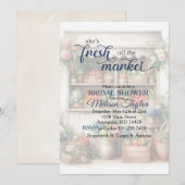 Invitation Douce douche nuptiale fraîche du marché (Devant / Derrière)