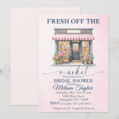 Invitation Douce douche nuptiale fraîche du marché (Devant / Derrière)