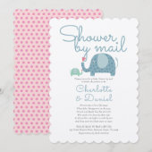 Invitation Douce Douche par la Poste à Longue Distance (Devant / Derrière)