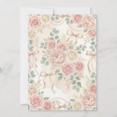 Invitation Douce Est Brewing Blush Floral Baby Shower Tea (Dos)