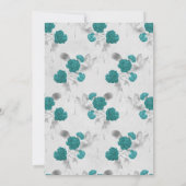 Invitation Douce et argentée Fleurs pour la douche de mariage (Dos)