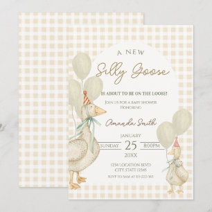 Invitation Douce et beige, une fête de bébé pour un petit fou