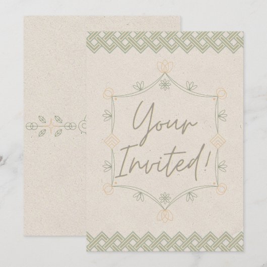 Invitation douce et fantaisiste (Devant / Derrière)