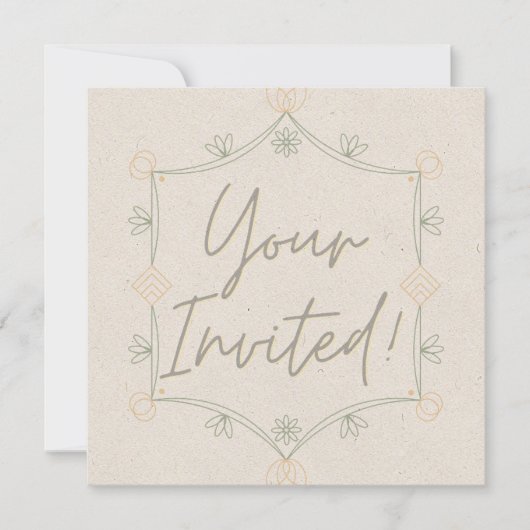 Invitation douce et fantaisiste (Devant)