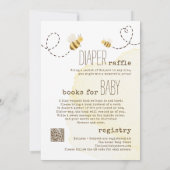 Invitation Douce Fête Bébé Abeille Tout en Un (Dos)