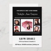 Invitation Douce fête d'anniversaire avec photos (Devant / Derrière)
