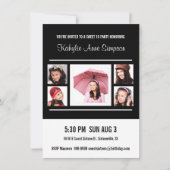 Invitation Douce fête d'anniversaire avec photos (Devant)