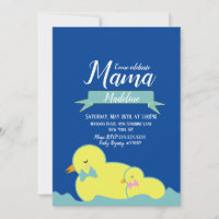 Douce Fête de Bébé aux Canards Jaunes Bleus Roses