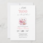 Invitation Douce Fête de Bébé Fantôme Rose Mignon (Devant)
