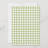 Invitation Douce Fête de Bébé Silly Goose Gingham Neutre (Dos)