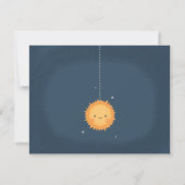 Invitation Douce Fête de Bébé sur le Thème de l'Espace avec l (Dos)