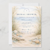 Invitation Douce Fête de Mariage Bleu Océan (Devant)