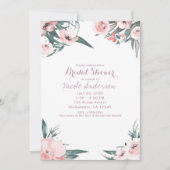 Invitation Douce Fête de Mariage Florale de l'Été Tropical Ro (Devant)