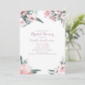 Invitation Douce Fête de Mariage Florale de l'Été Tropical Ro (Debout devant)