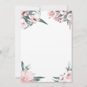 Invitation Douce Fête de Mariage Florale de l'Été Tropical Ro (Dos)