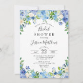 Invitation Douce Fête de Mariage Hydrangea Aquarelle Lumière (Devant)