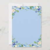 Invitation Douce Fête de Mariage Hydrangea Aquarelle Lumière (Dos)