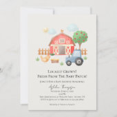 Invitation Douce Fête de Naissance Animaux de Ferme de la Gra (Devant)