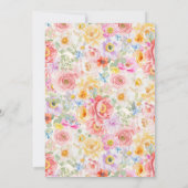 Invitation Douce Fête de Naissance Aquarelle Florale pour les (Dos)