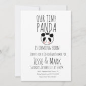Invitation Douce Fête de Naissance de Bébé Panda Moderne (Devant)