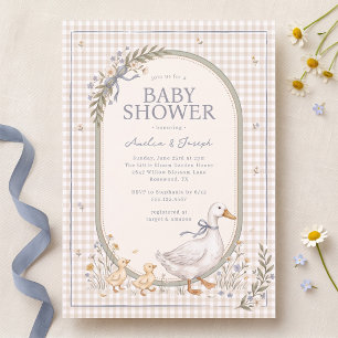 Invitation Douce Fête de Naissance de Petit Caneton