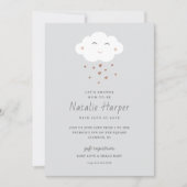 Invitation Douce Fête de Naissance Nuage (Devant)