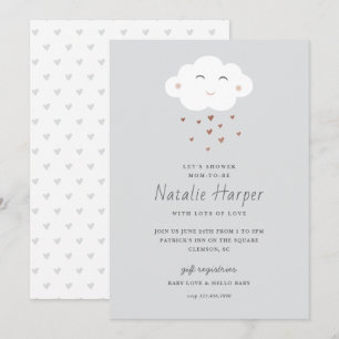 Invitation Douce Fête de Naissance Nuage