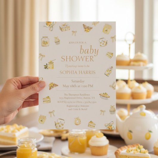Invitation Douce Fête de Naissance Petit Citron