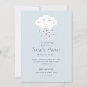Invitation Douce Fête Prénatale Nuage (Devant)