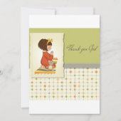 Invitation Douce Fille Priant Merci Dieu (Devant)