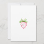 Invitation Douce Fille Rose Fraise Bébé Shower (Dos)