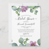 Invitation Douce Fleurie de Mariage au Eucalyptus (Devant)