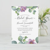 Invitation Douce Fleurie de Mariage au Eucalyptus (Debout devant)