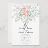 Invitation Douce Floraison Printanière de Verdure Baby Shower (Devant)