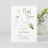 Invitation Douce Florale d'Été pour Baby Shower (Debout devant)