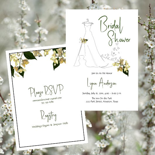 Invitation Douce Florale d'Été pour Baby Shower