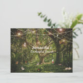 Invitation Douce forêt enchantée de la fée oiseau renard écur (Debout devant)