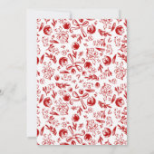 Invitation Douce Fraîcheur du Marché Réception de Mariage Rou (Dos)