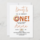 Invitation Douce gouache de donuts mignons pour 1er anniversa (Devant)