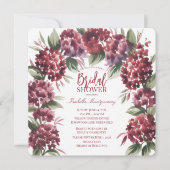 Invitation Douce Hydrangea Bourguignonne Arche Aquarelle (Devant)