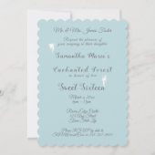 Invitation Douce Maisonnette de Fées de la Forêt Enchantée de (Dos)