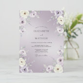 Invitation Douce Mariage à la Fleur de Lavande (Debout devant)