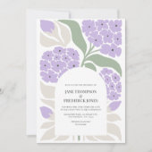 Invitation Douce Mariage de Printemps Moderne Floral Abstrait (Devant)