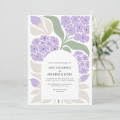 Invitation Douce Mariage de Printemps Moderne Floral Abstrait (Debout devant)