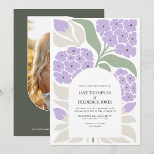 Invitation Douce Mariage de Printemps Moderne Floral Abstrait