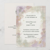 Invitation Douce Mariage Écossais Thistle & Fleur Sauvage Lav (Devant / Derrière)