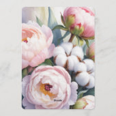 Invitation Douce Mariage Rose et Coton (Dos)