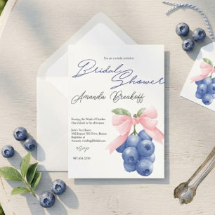 Invitation Douce Mariée aux Bleuets