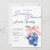 Invitation Douce Mariée aux Bleuets (Devant)