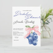 Invitation Douce Mariée aux Bleuets (Debout devant)